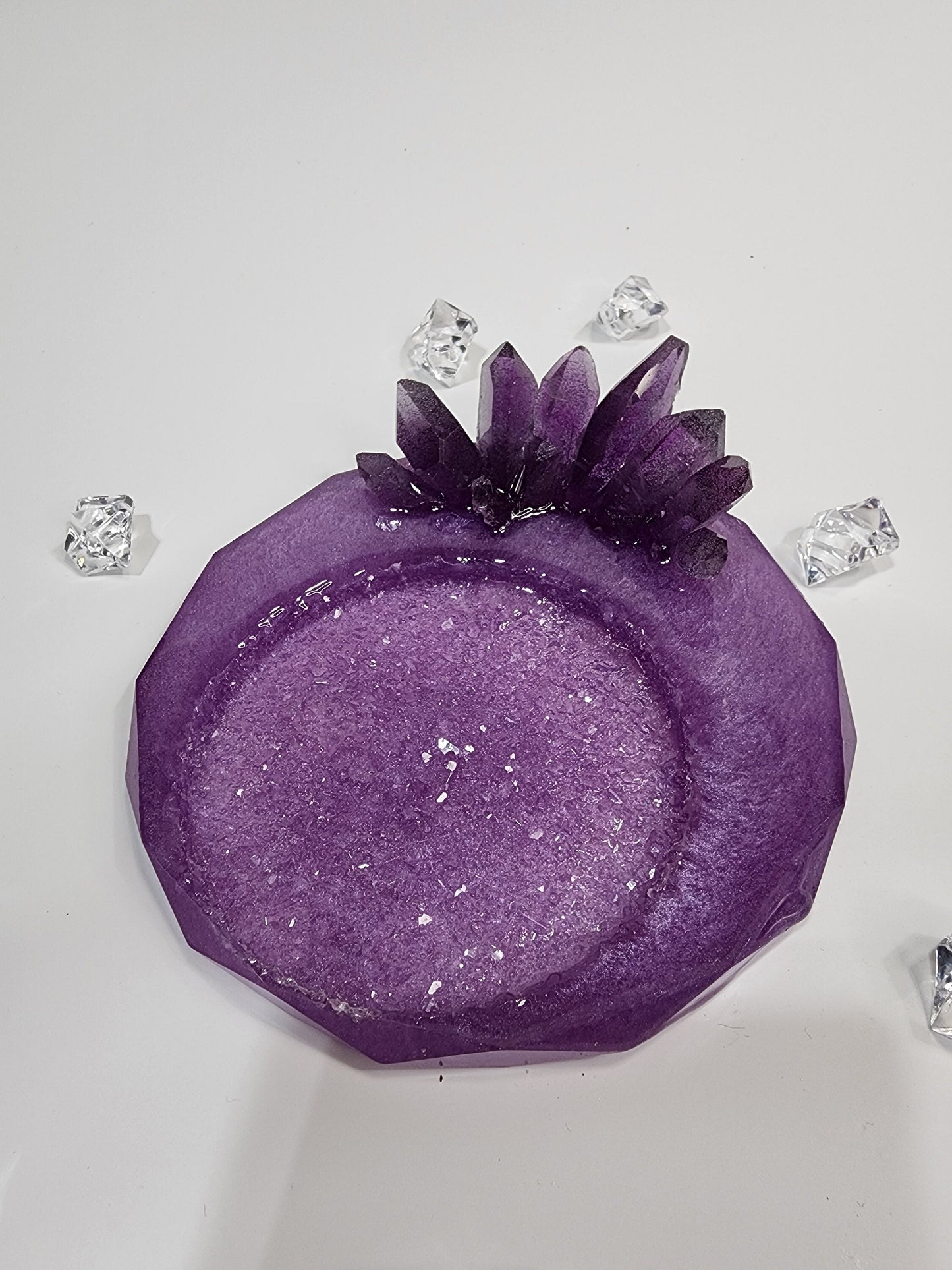 Crystal Resin Ring Dish: Handmade Jewelry Holder