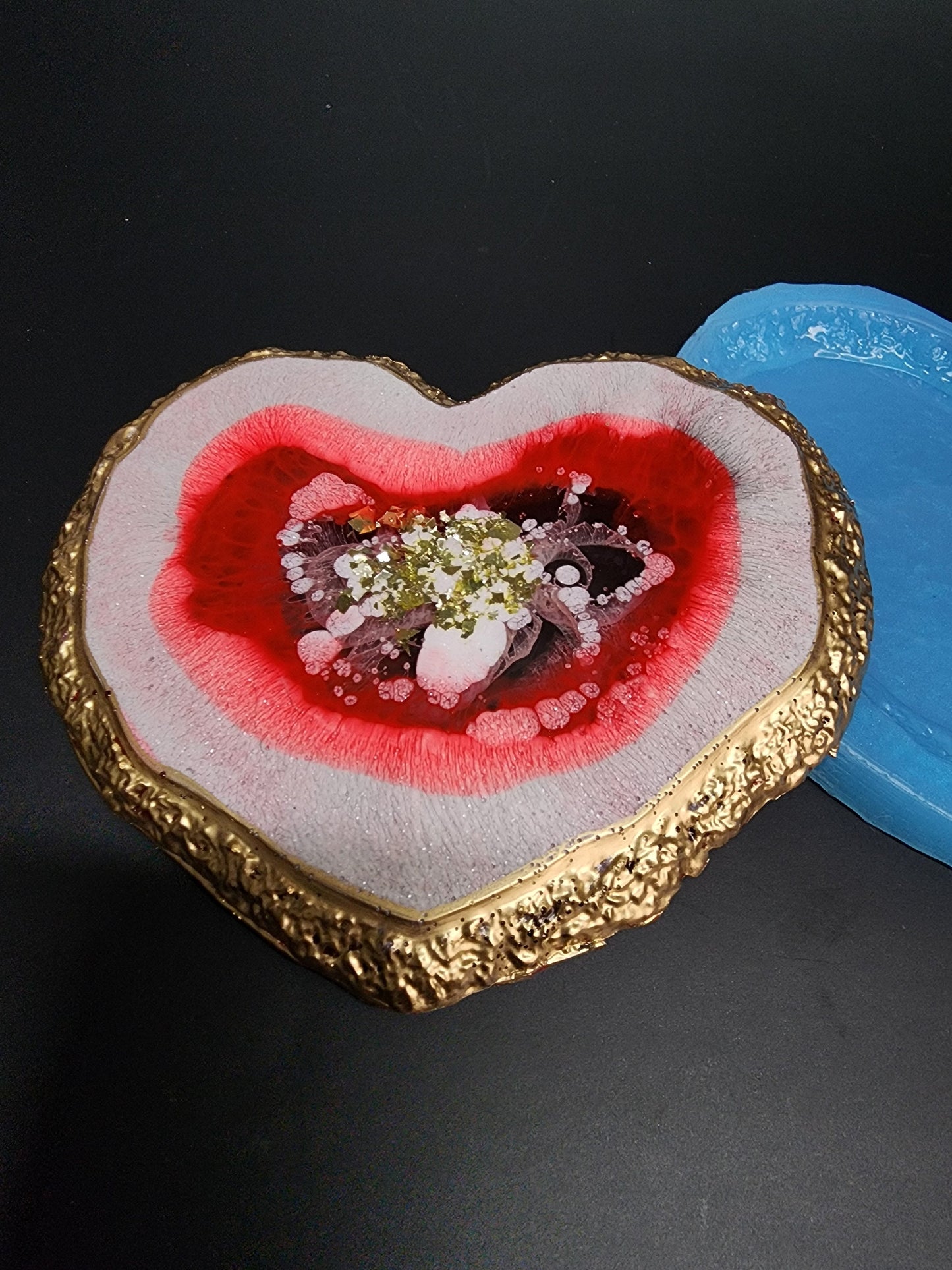Heart Silicone Coaster Mold – Resin Art, Live Edge