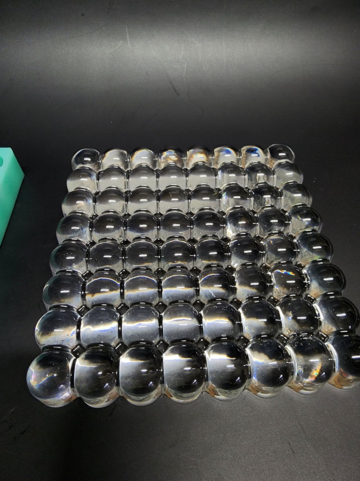 5.5" x 5.5" Silicone Bubble Mold - Square Beads Tray Mold