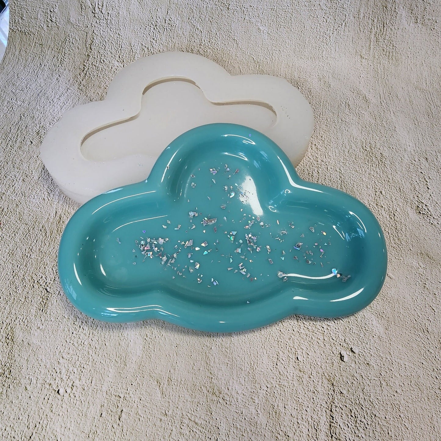 Cloud Trinket Tray Silicone Mold: Resin Art, Jewelry Dish