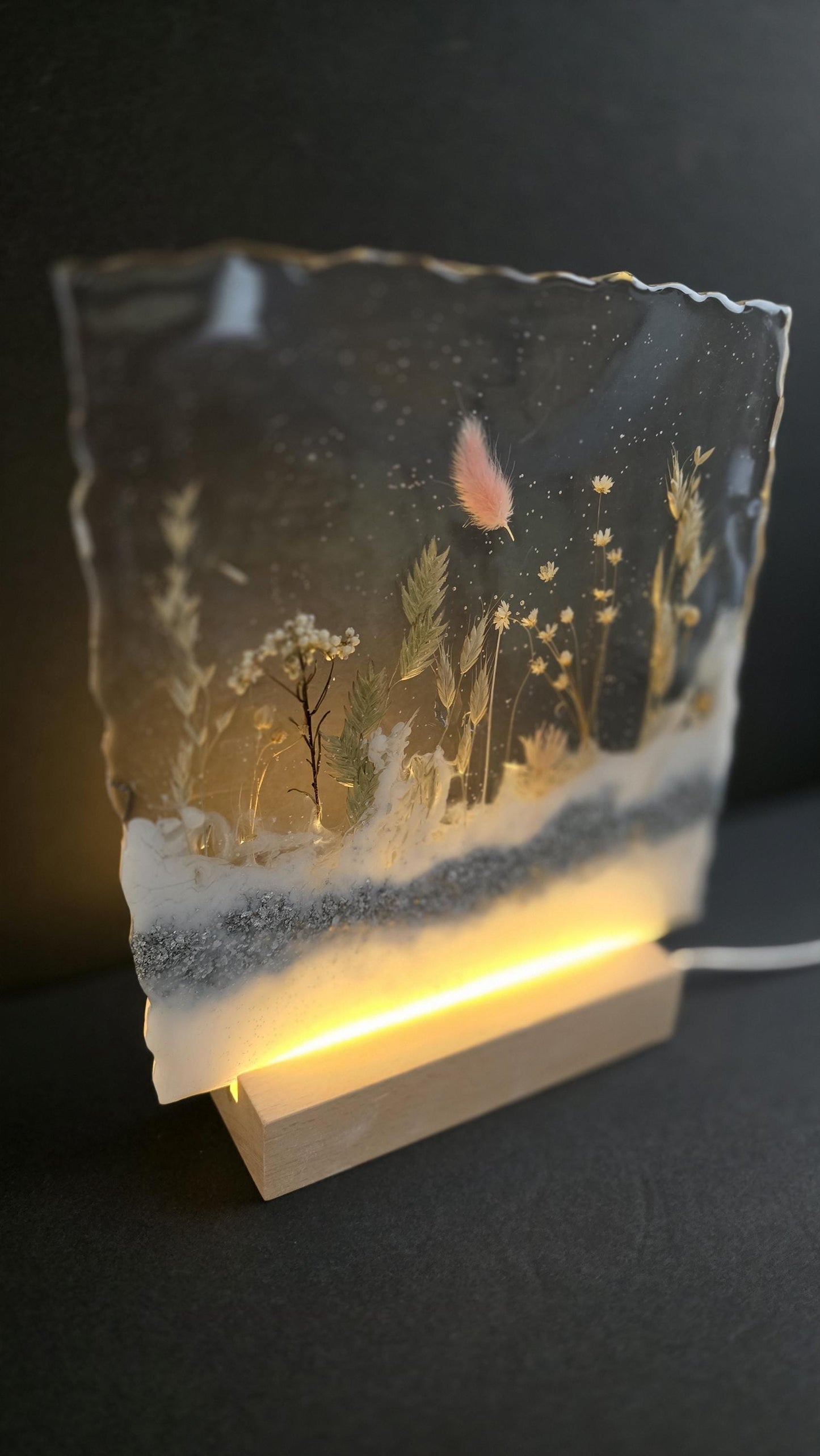 Square Night Light Silicone Mold: Epoxy Resin DIY Craft (8x8x0.6cm)