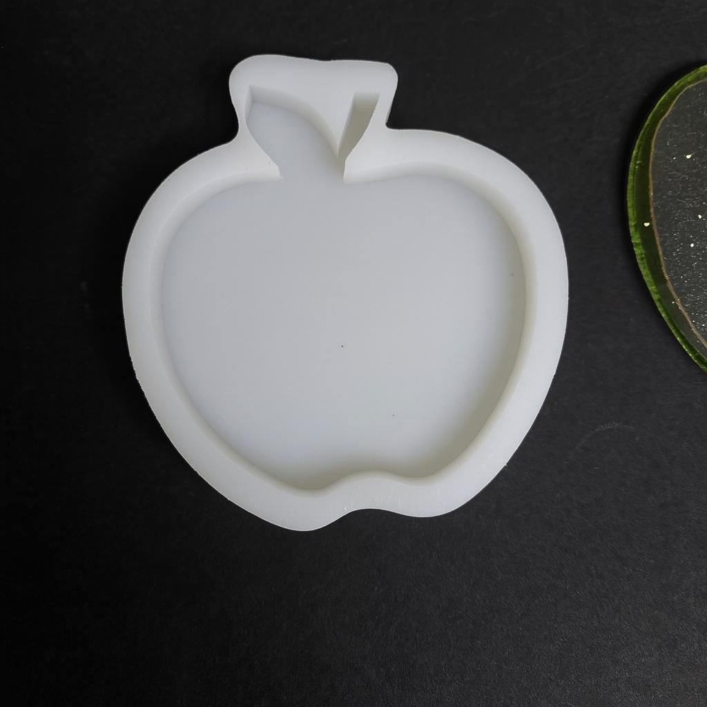 Apple Silicone Mold Coaster UPGRADED: Resin Art Craft (5.5" x 6.5")