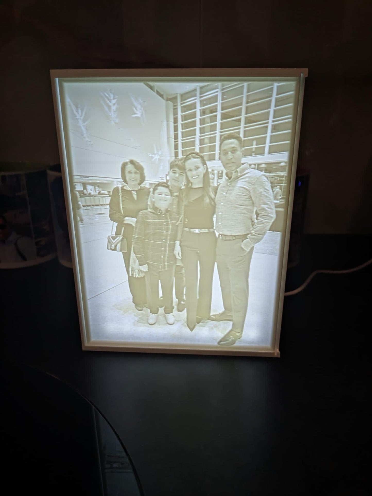 Personalized Lithophane Night Light Custom Photo Lamp 3D Printed Picture Frame Light Romantic Gift Anniversary Wedding Memory Light Decor