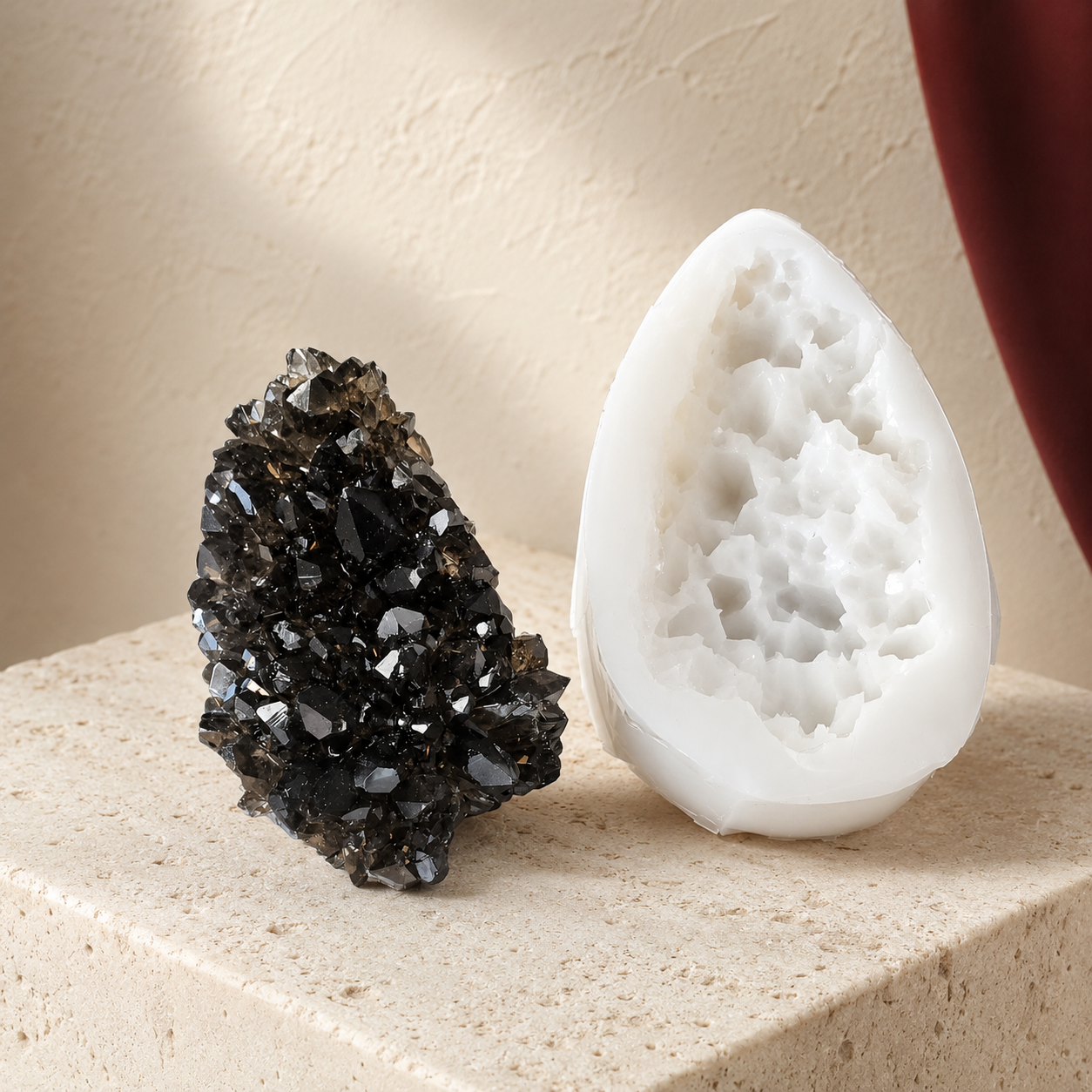 4 inch Crystal Cluster Druzy Silicone Mold for Resin casting