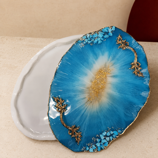 Geode Tray Silicone Mold - Resin Art, Irregular Shape (15x11")