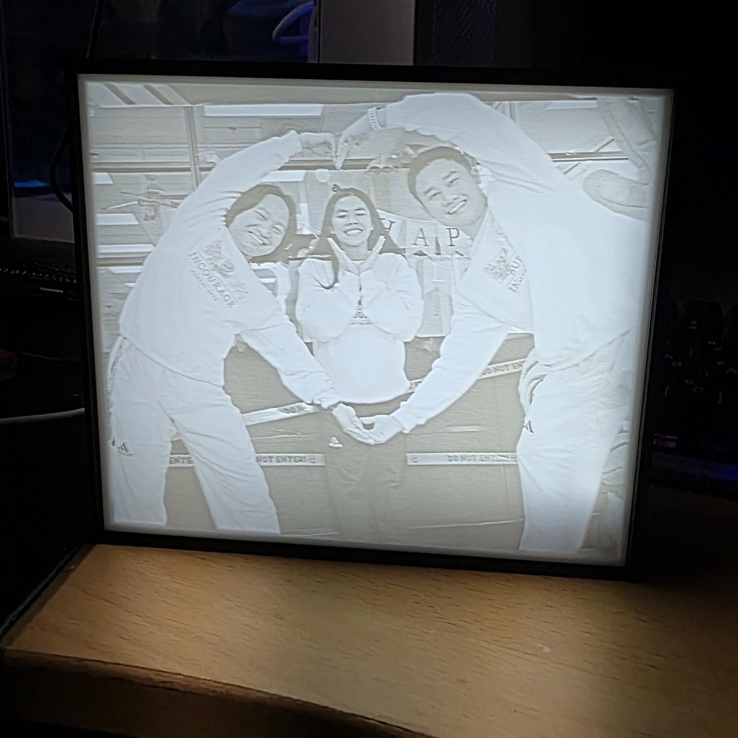 Personalized Lithophane Night Light Custom Photo Lamp 3D Printed Picture Frame Light Romantic Gift Anniversary Wedding Memory Light Decor