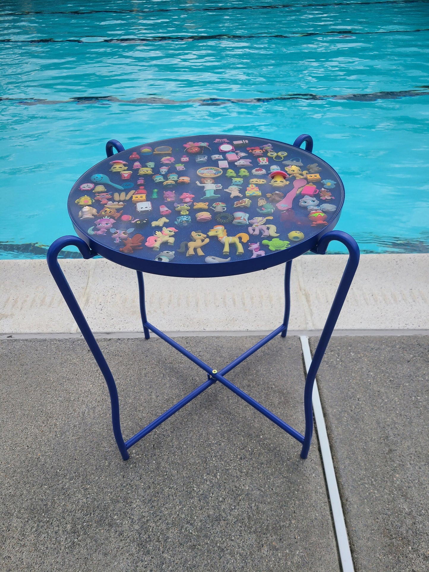 Keepsake Toy Table - Resin Side Table with Toys (20 5/8" x 17 1/2")