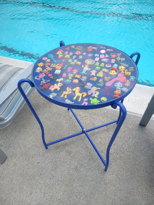 Keepsake Toy Table - Resin Side Table with Toys (20 5/8" x 17 1/2")