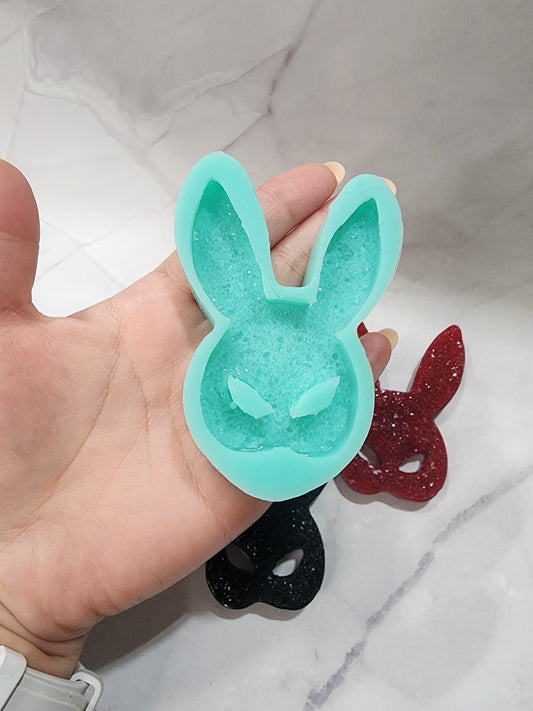 Druzy Rabbit Bunny Mask Silicone Mold for Resin