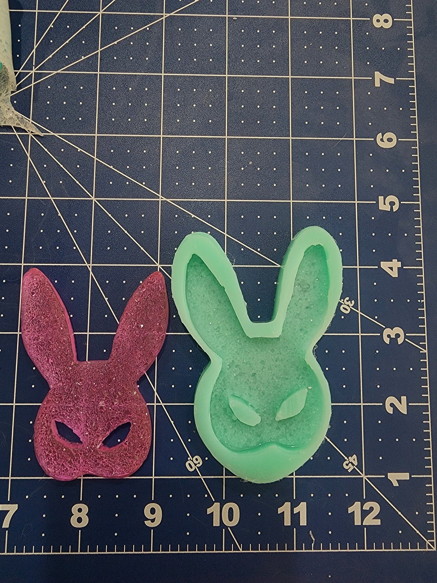 Druzy Rabbit Bunny Mask Silicone Mold for Resin