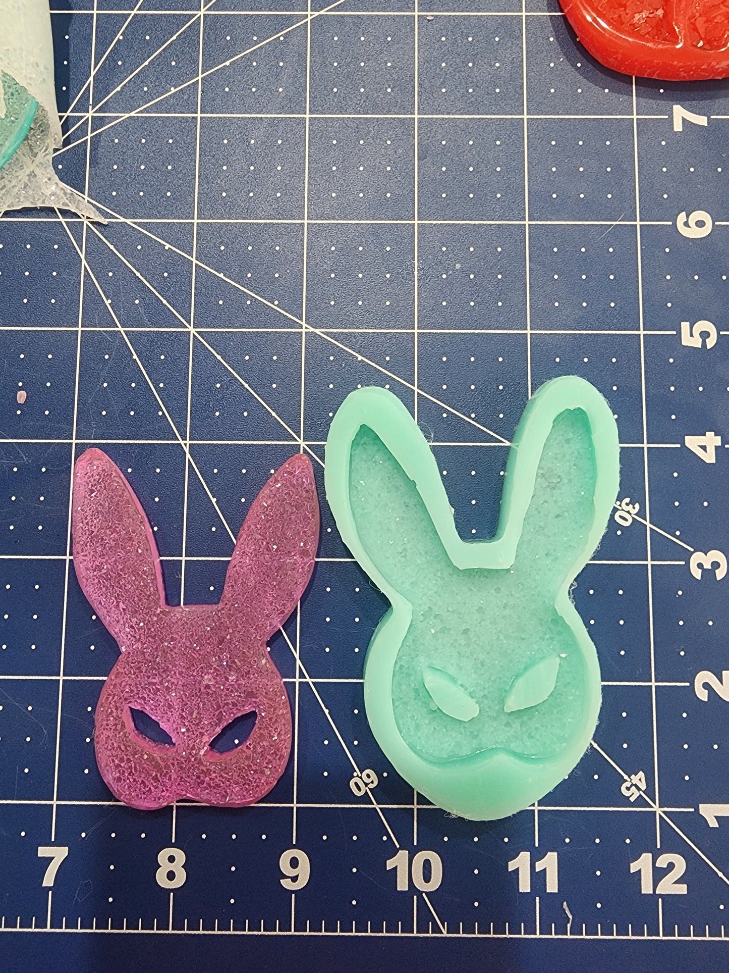 Druzy Rabbit Bunny Mask Silicone Mold for Resin