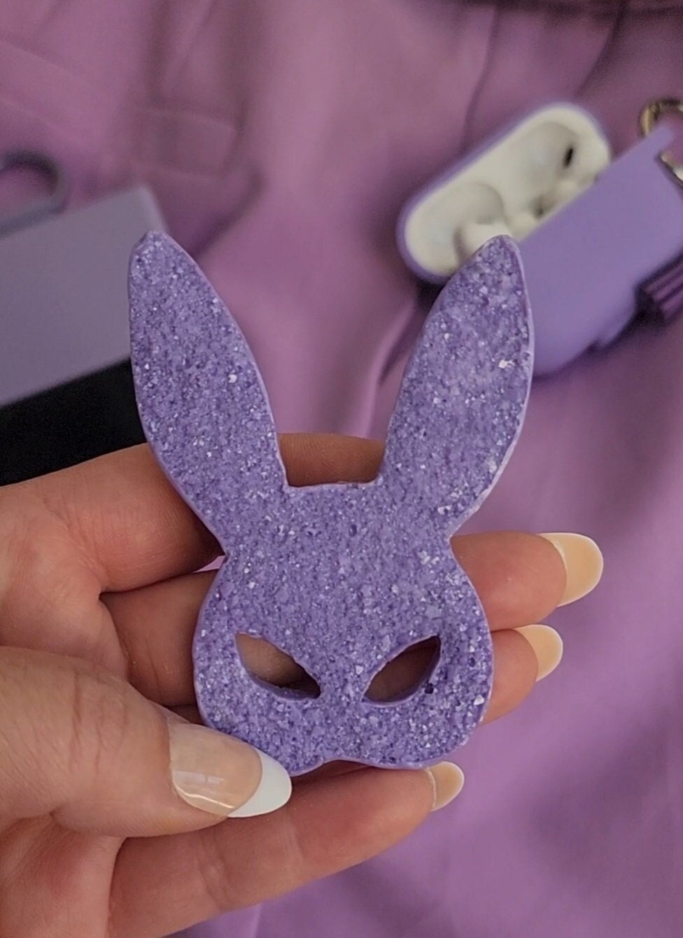 Druzy Bunny Mask Brooch – Rabbit Resin Ornament