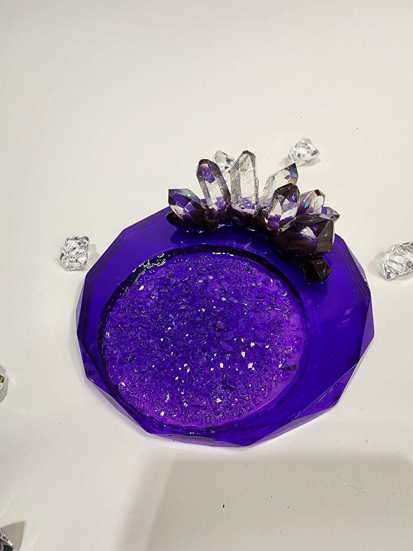 Crystal Resin Ring Dish: Handmade Jewelry Holder