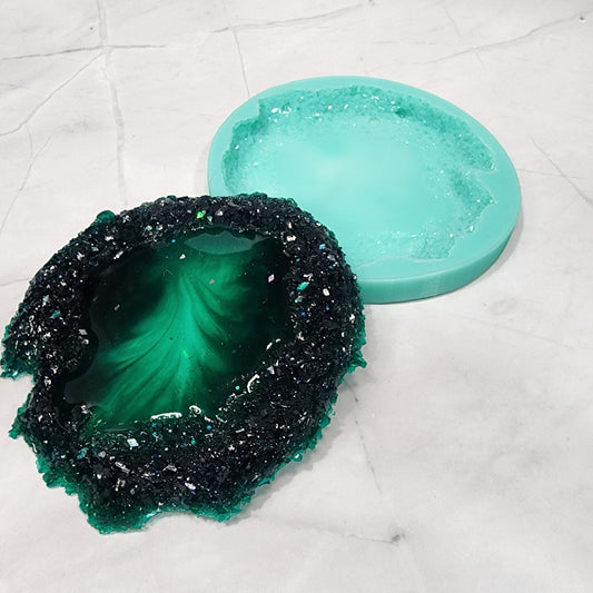 Crystal Edge Silicone Coaster Mold – Resin Art