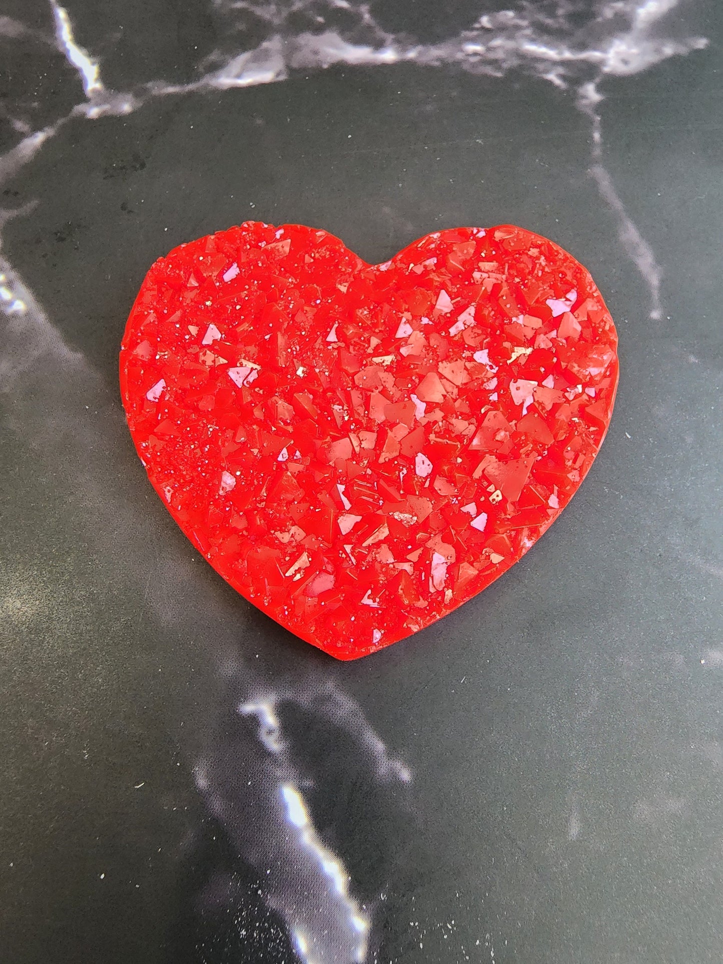 Heart Druzy Crystal Silicone Mold for Phone Grip 2.5"x2.5"