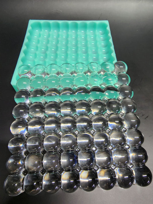5.5" x 5.5" Silicone Bubble Mold - Square Beads Tray Mold
