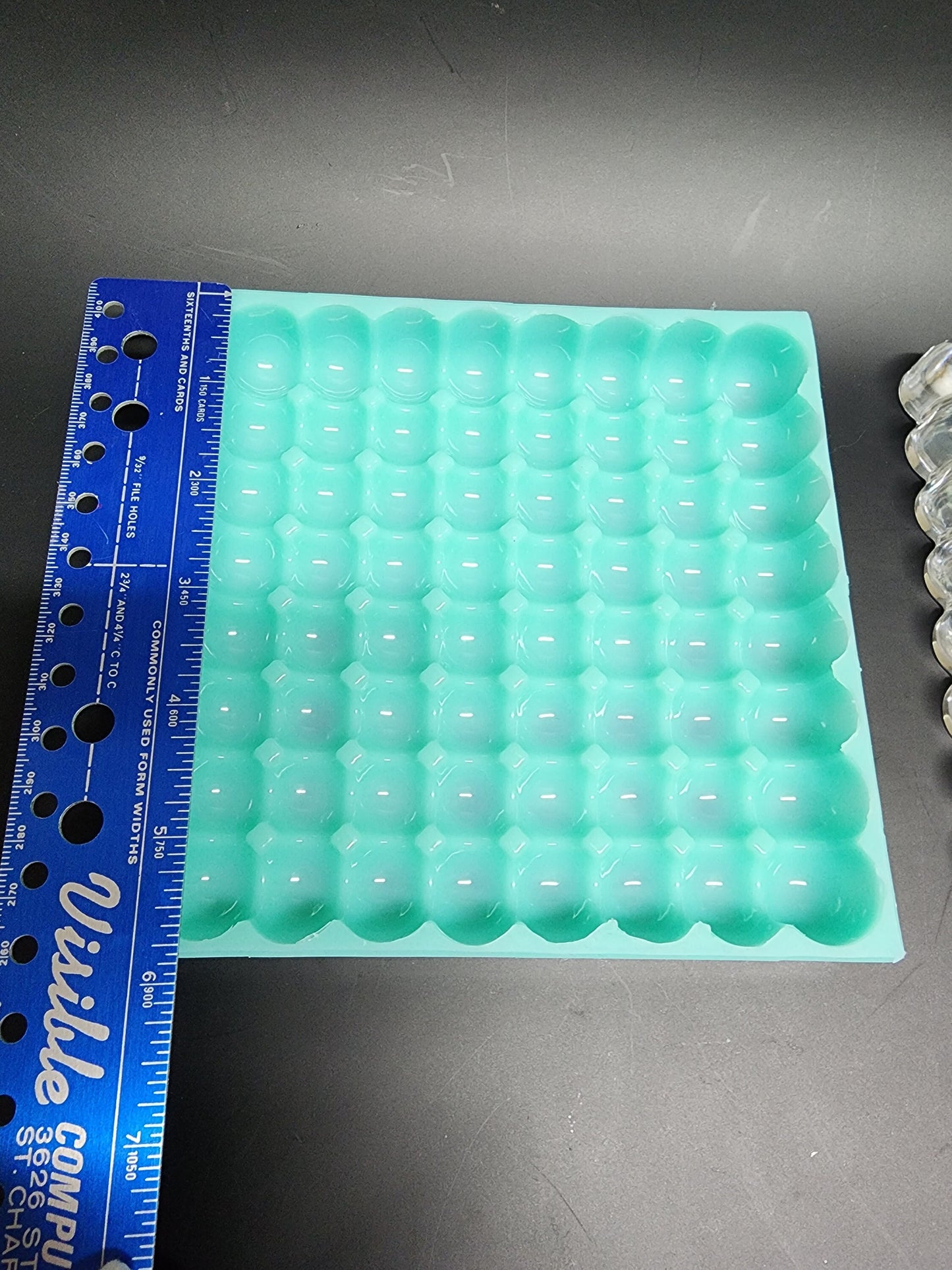 5.5" x 5.5" Silicone Bubble Mold - Square Beads Tray Mold