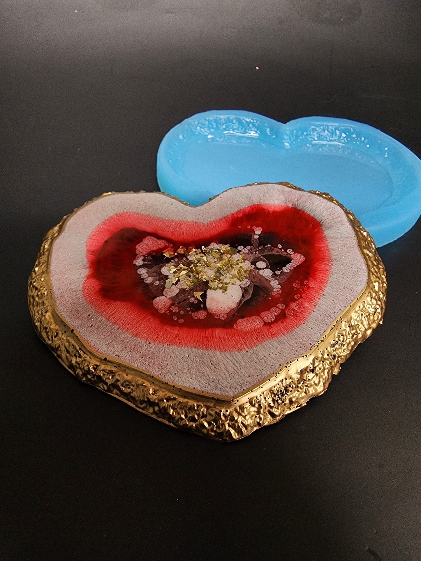 Heart Silicone Coaster Mold – Resin Art, Live Edge