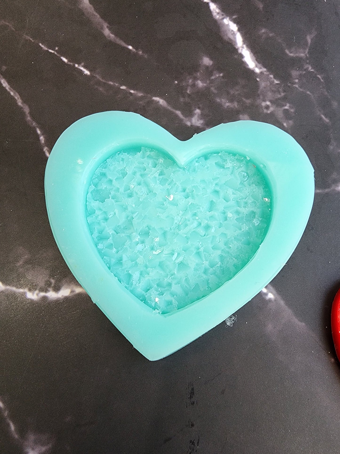 Heart Druzy Crystal Silicone Mold for Phone Grip 2.5"x2.5"