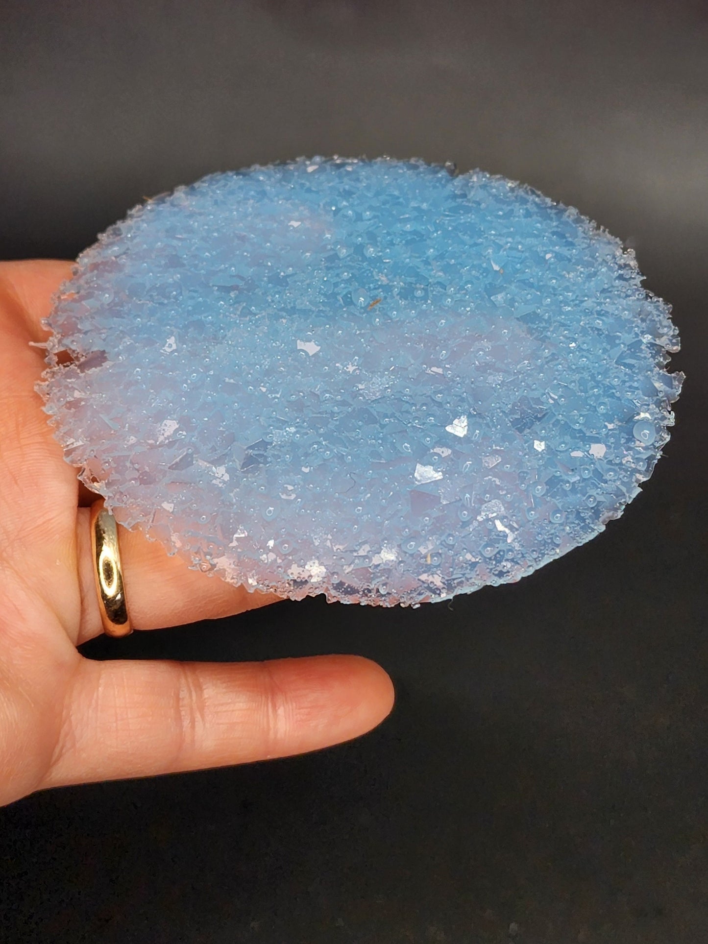 3.5 inch Druzy Disk Insert Silicone Mold for Resin
