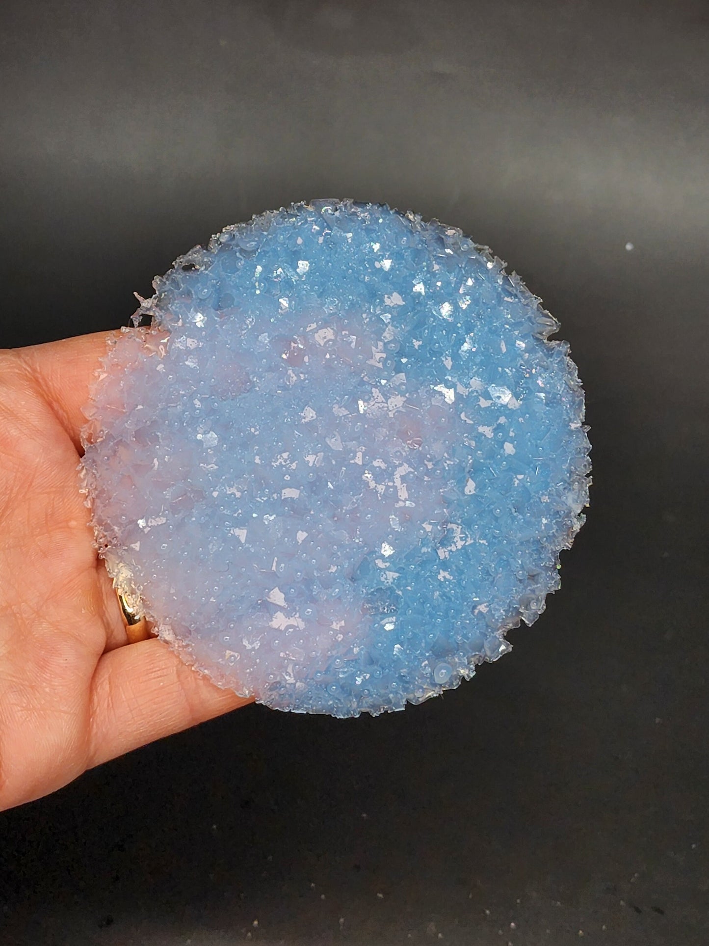 3.5 inch Druzy Disk Insert Silicone Mold for Resin