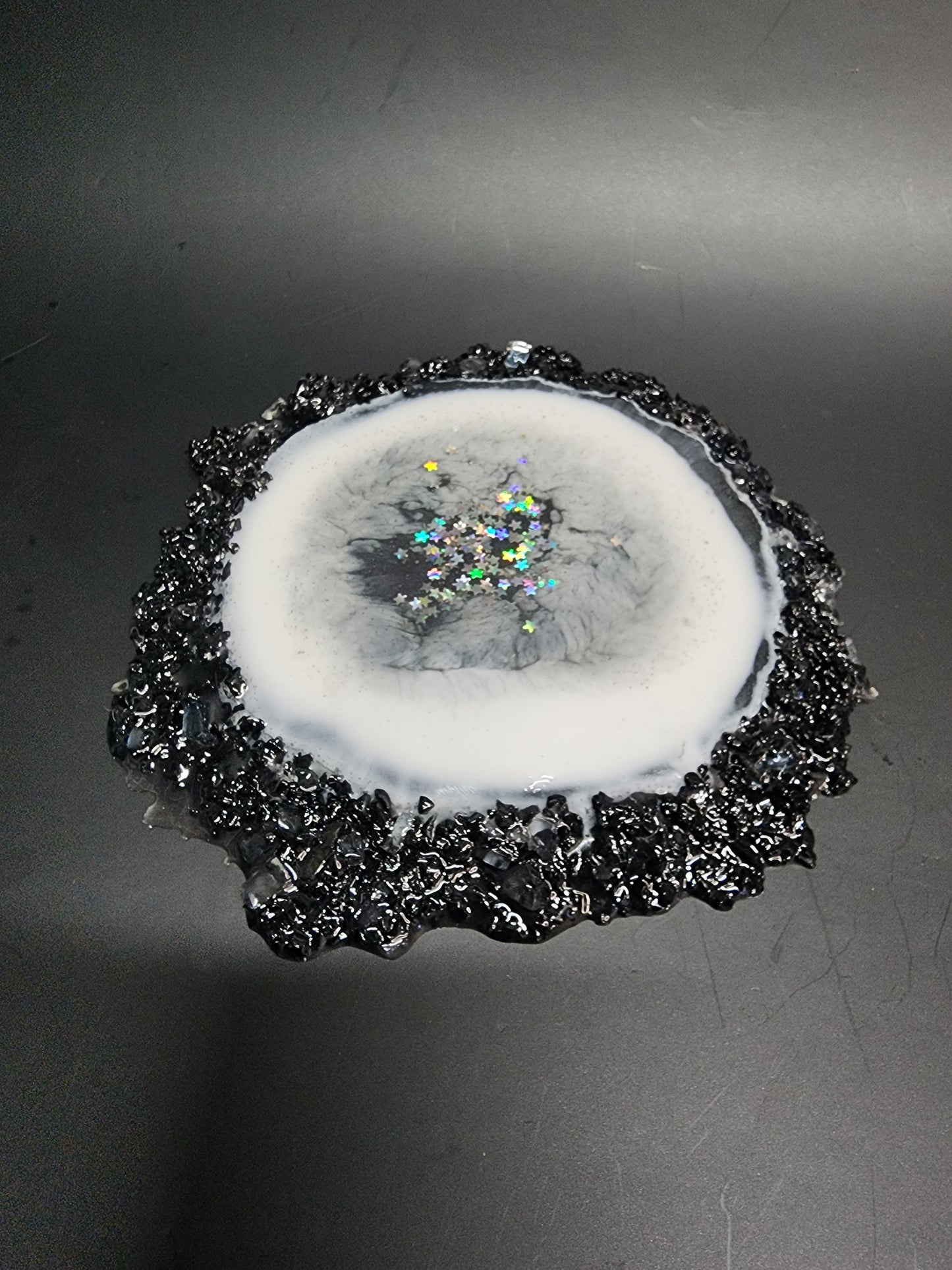 6" Druzy Edge Silicone Coaster Mold - Resin Art