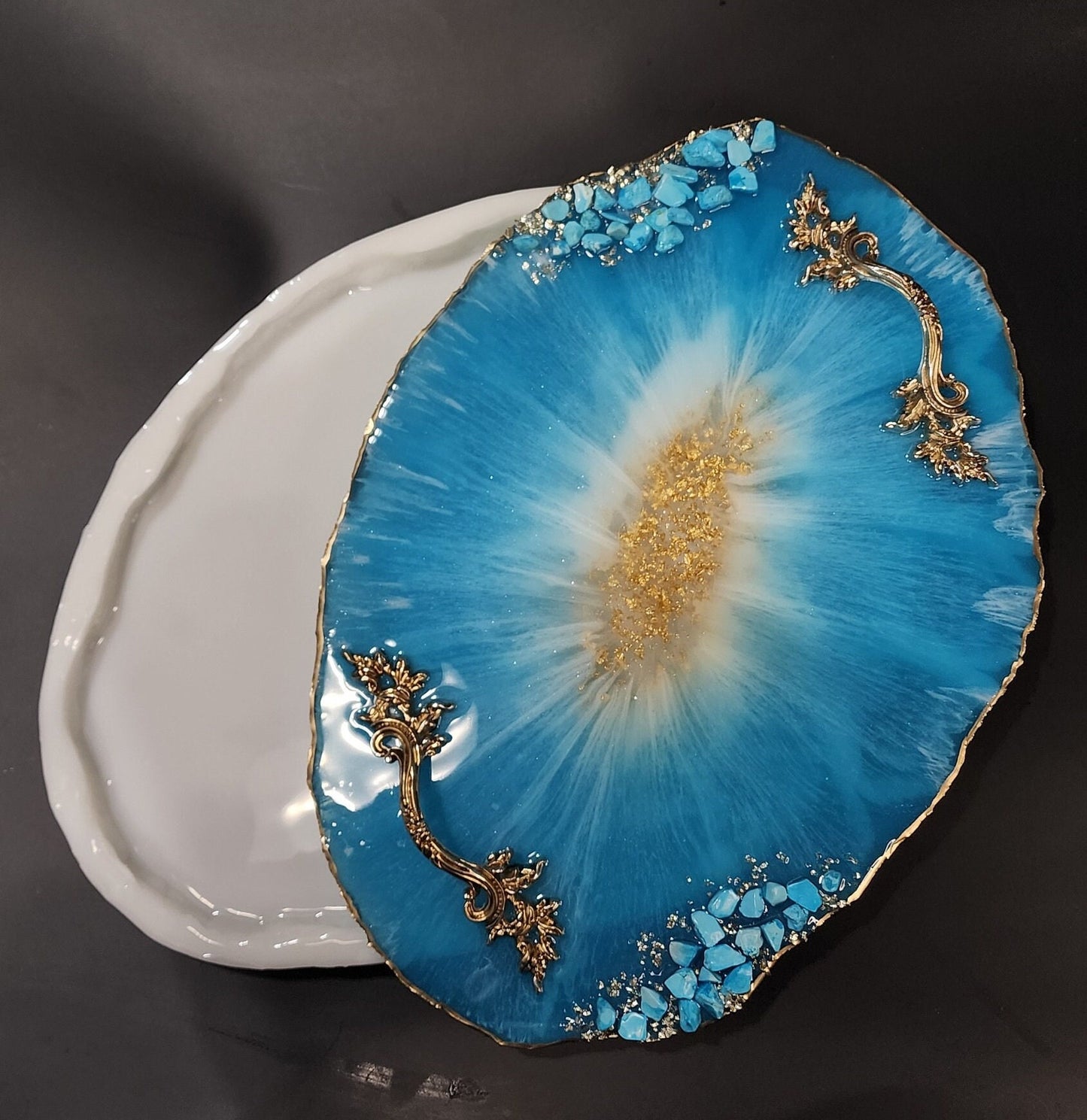 Geode Tray Silicone Mold - Resin Art, Irregular Shape (15x11")