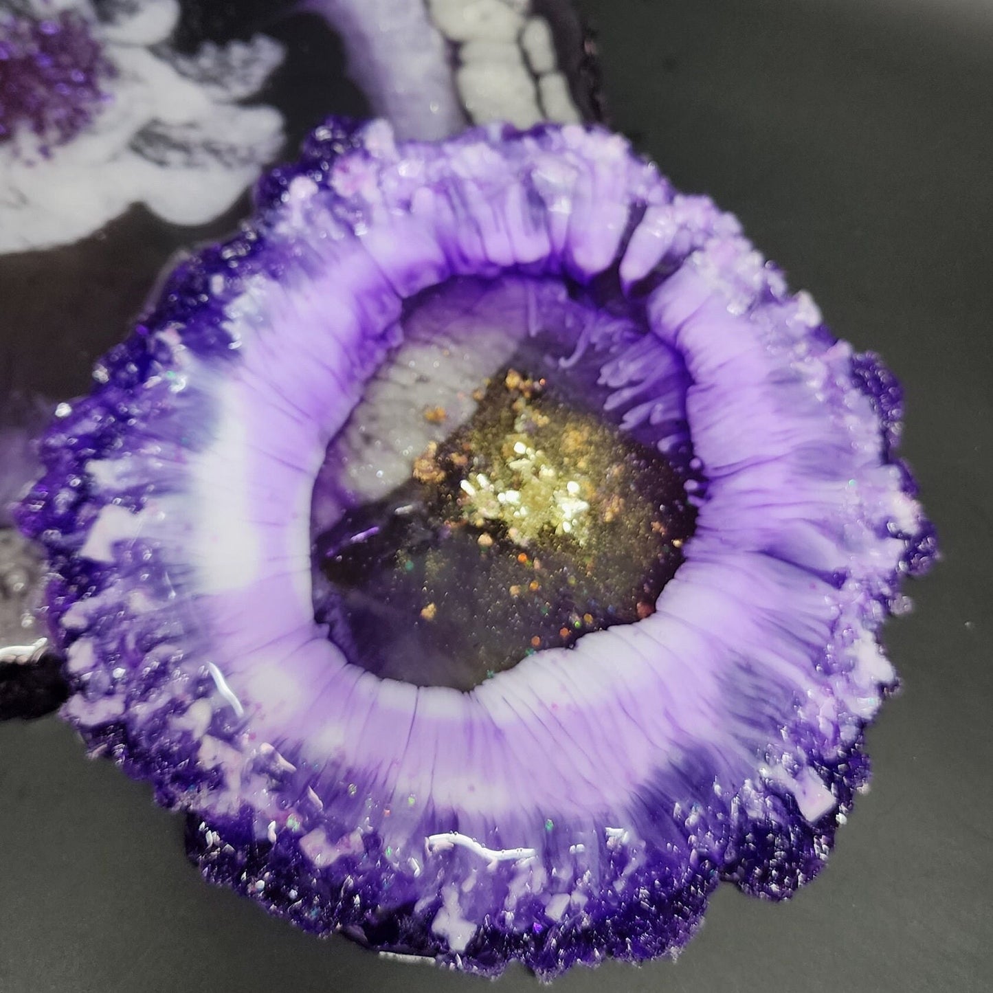 6" Druzy Edge Silicone Coaster Mold - Resin Art