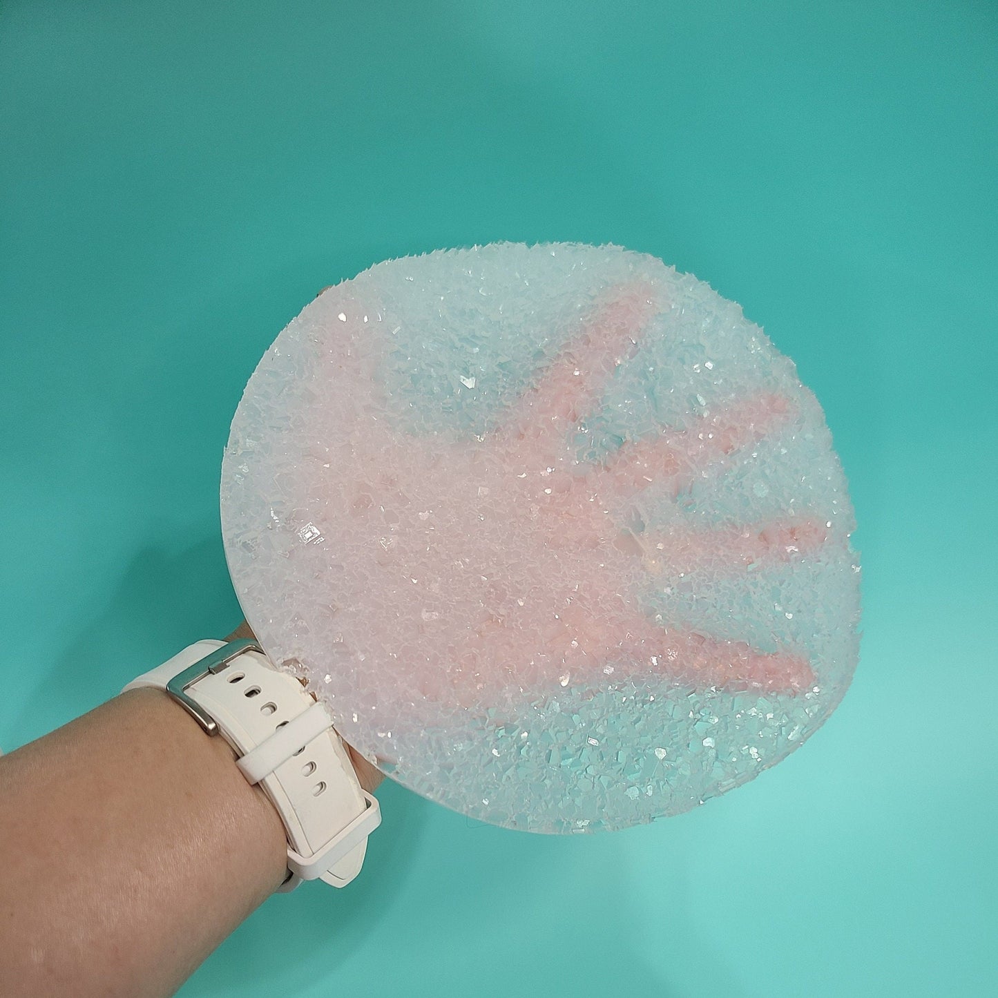 6.5 inch Druzy Disk Insert Silicone Mold for Resin