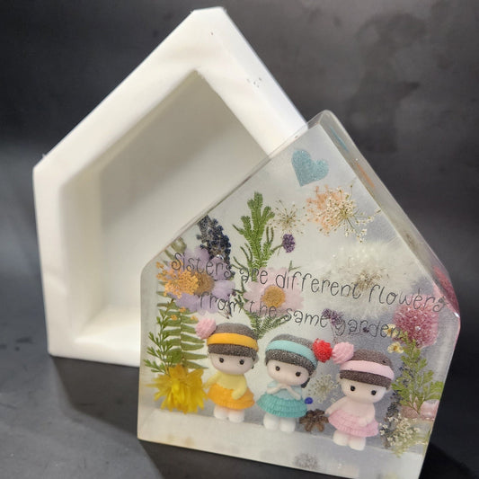 Large House Silicone Mold: Resin Crafting (5.9 x 6.7 x 2 8 inches)