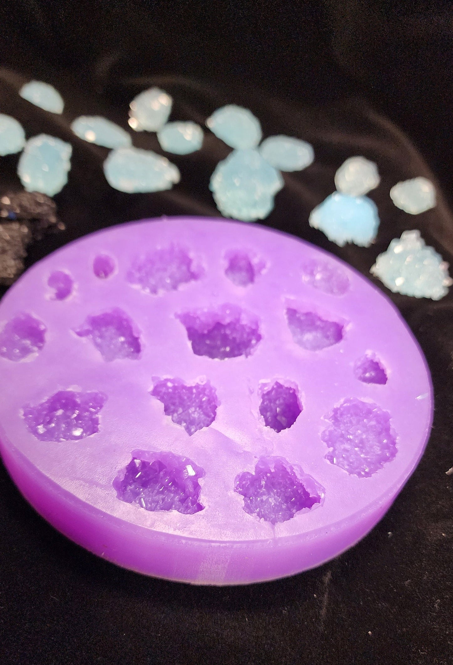 Crystal druzy silicone mold - Druzy chunks for Resin art