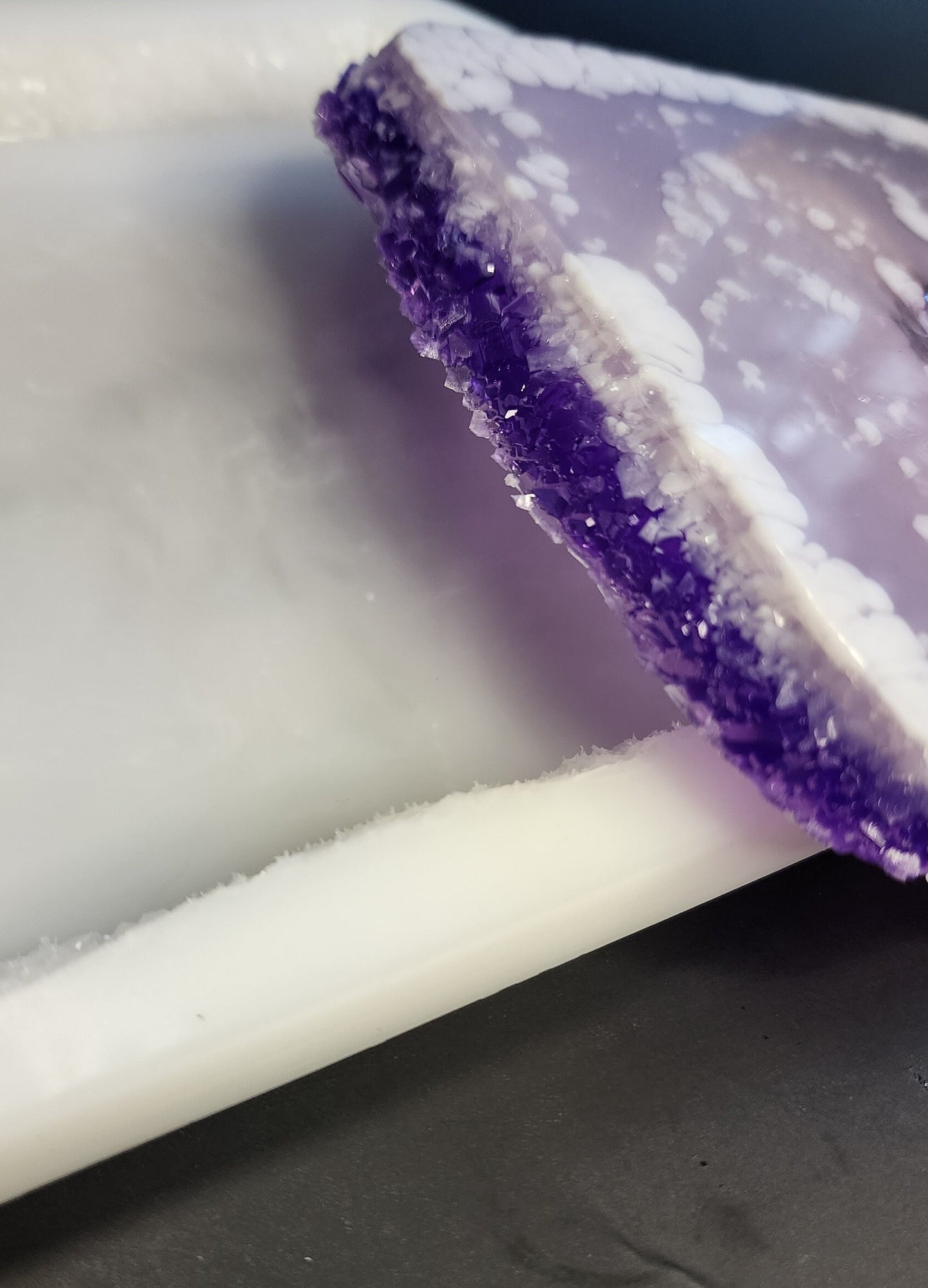 Crystal Edge Silicone Coaster Mold – Square Resin Art
