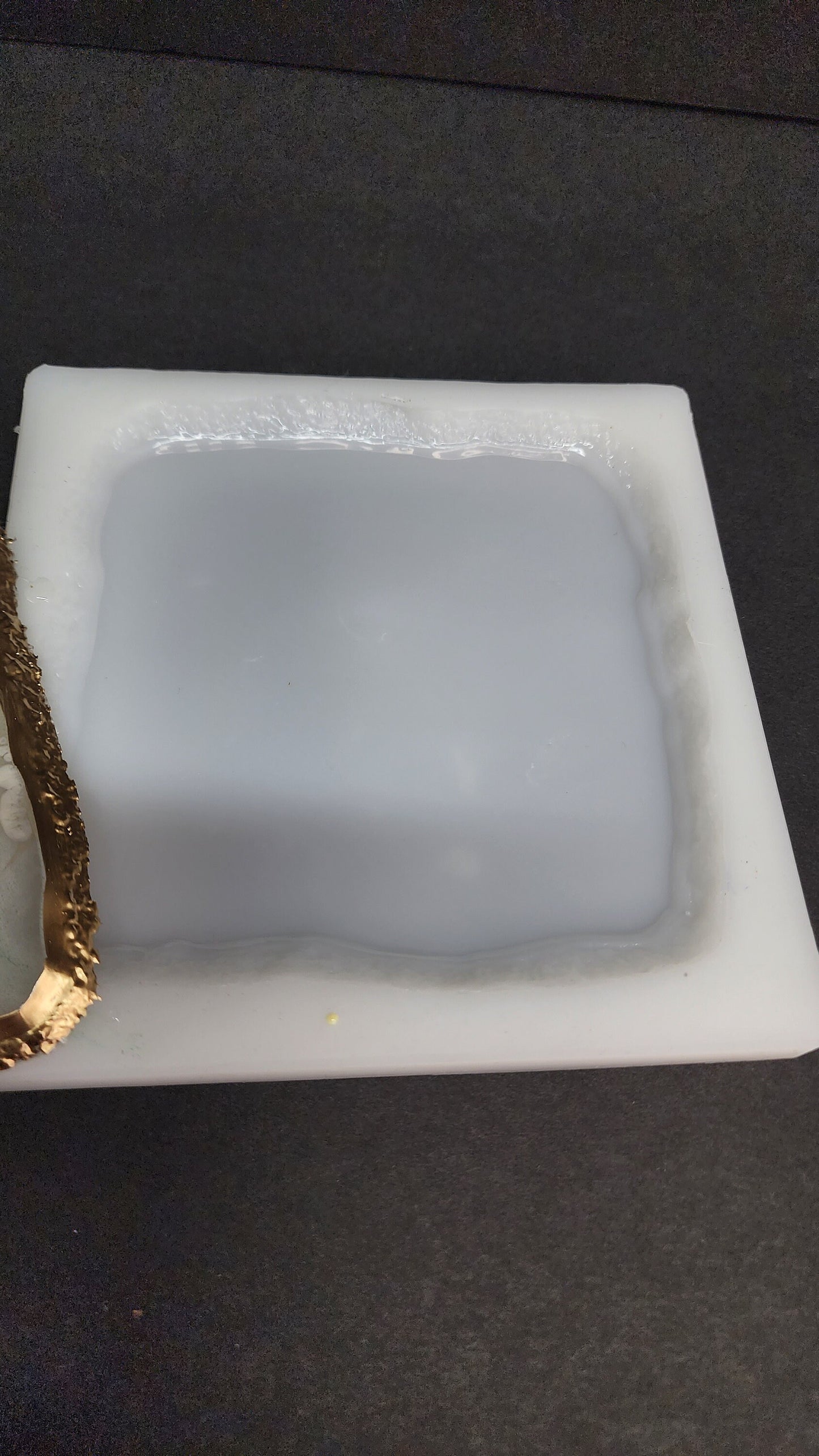 Live Edge Square Silicone Coaster Mold – Resin Art (5.3"×5.3")