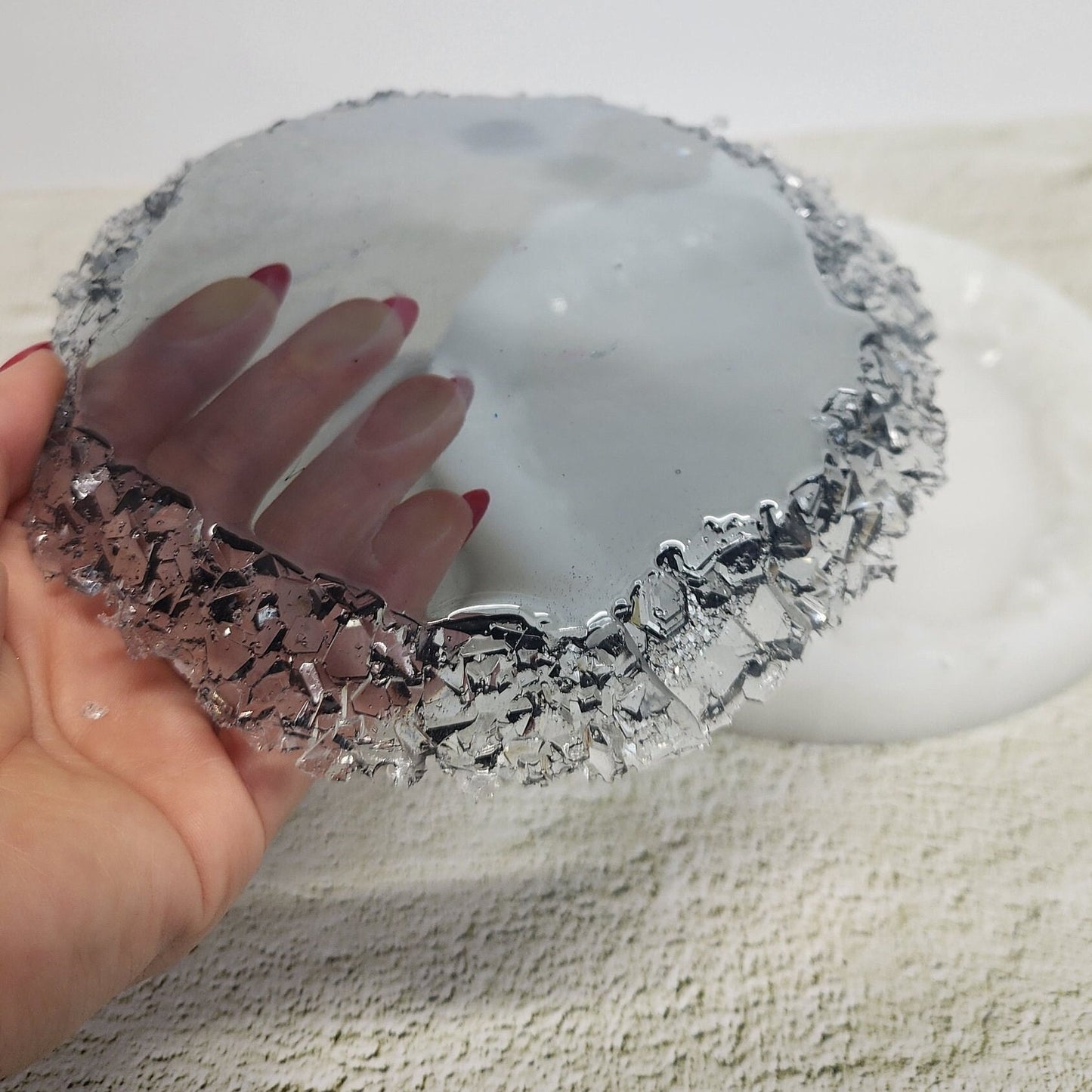 Crystal Edge Silicone Coaster Mold – Resin Art Casting