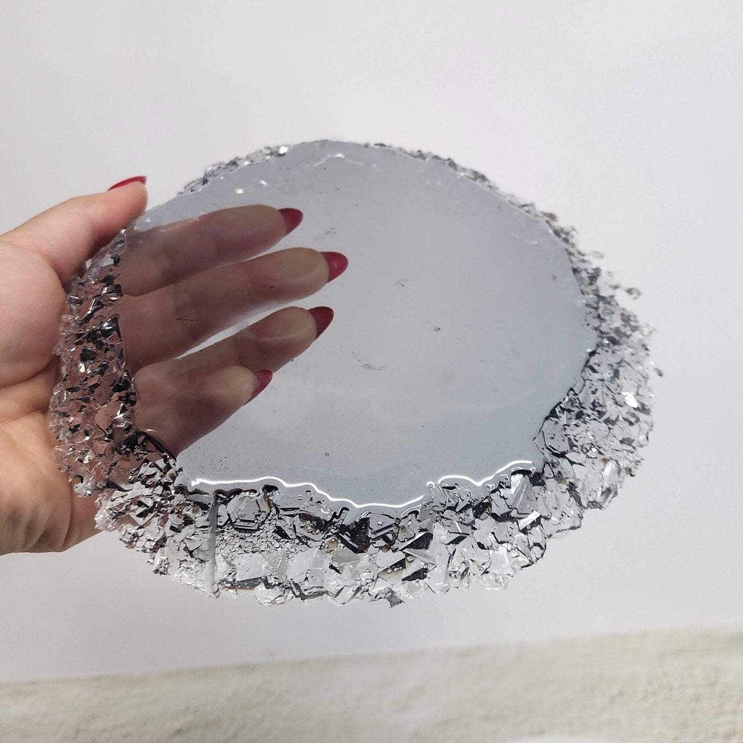 Crystal Edge Silicone Coaster Mold – Resin Art Casting