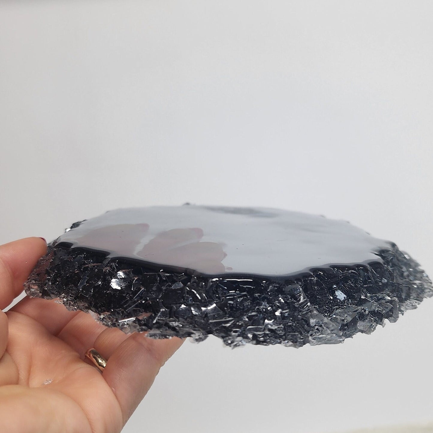Crystal Edge Silicone Coaster Mold – Resin Art Casting