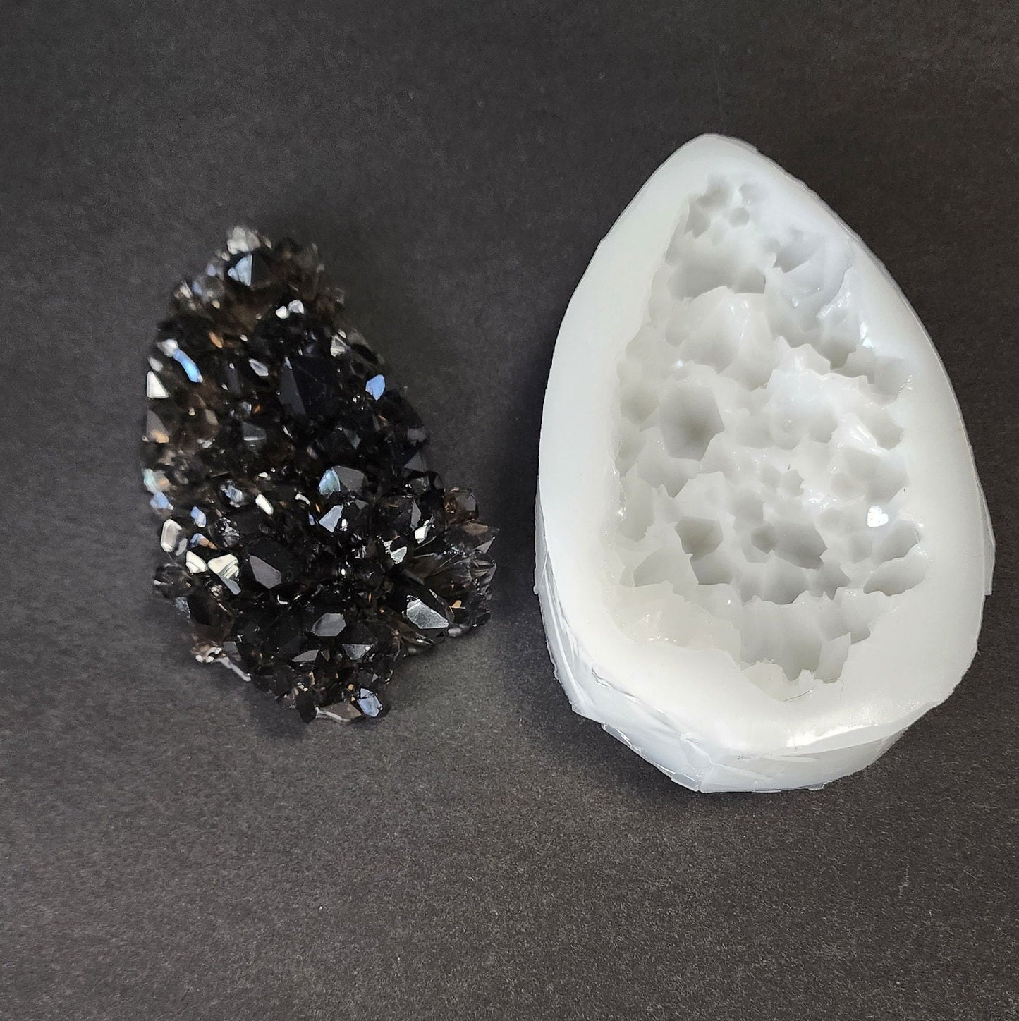 4 inch Crystal Cluster Druzy Silicone Mold for Resin casting