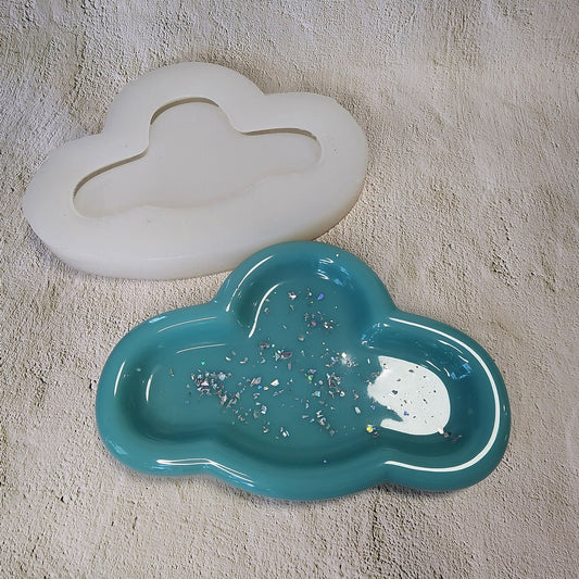 Cloud Trinket Tray Silicone Mold: Resin Art, Jewelry Dish