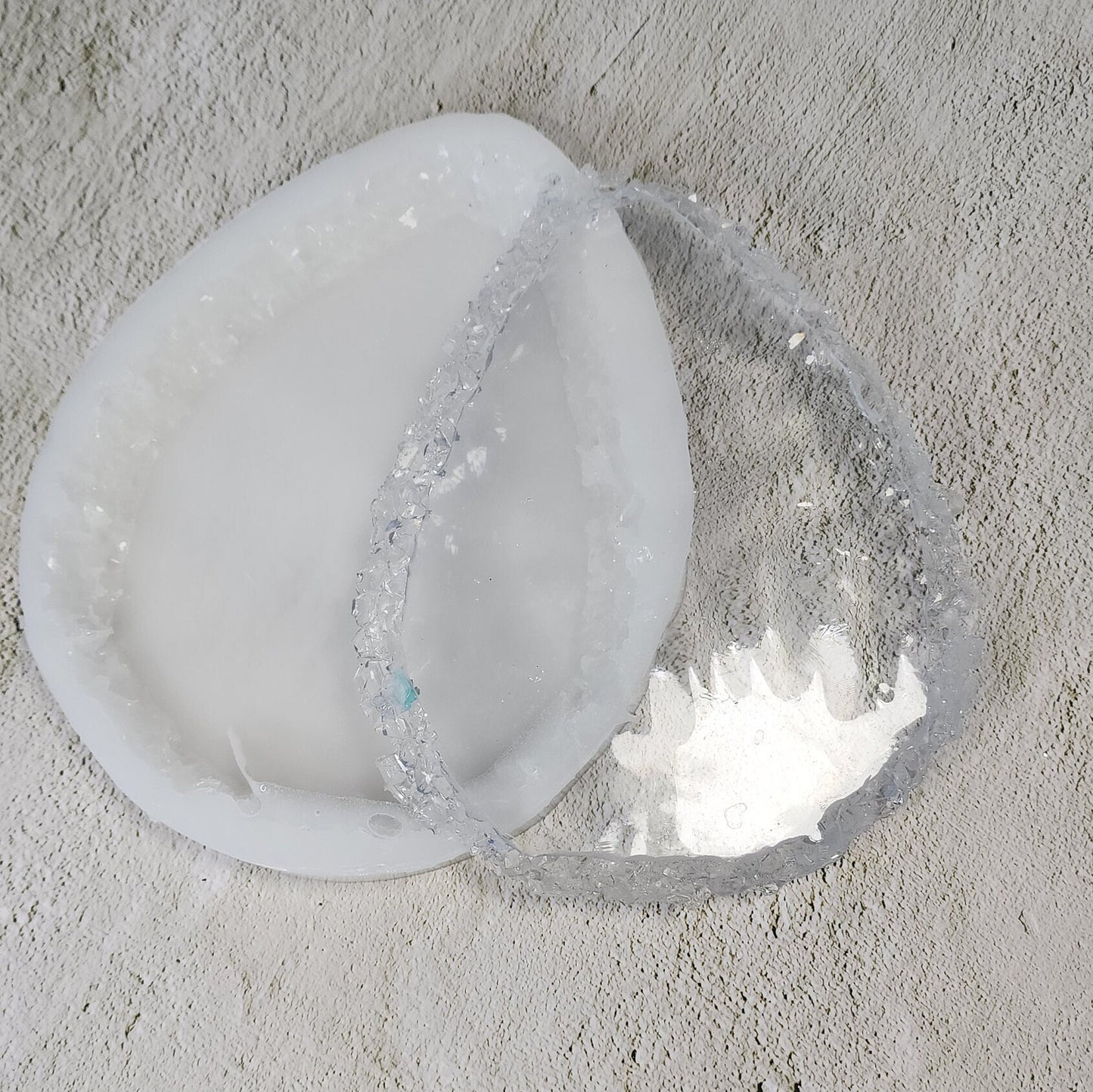 Droplet Silicone Mold: Crystal Coaster, Resin Art (7.5x6 inch)