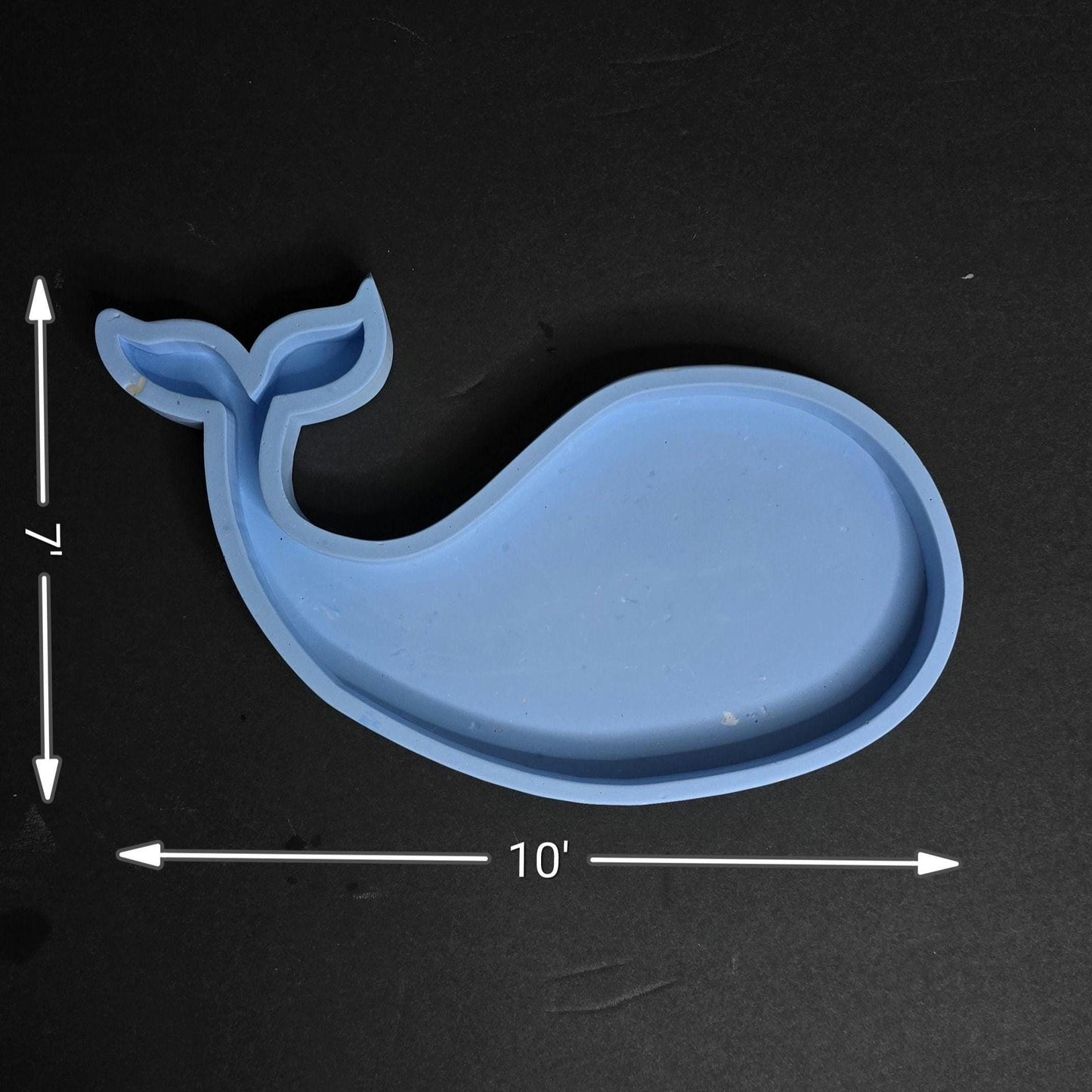 Whale Tray Silicone Mold - Resin Art, Coaster Mold (10x7 inch)