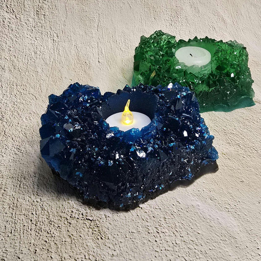 Crystal Candle Holder Silicone Mold - Epoxy Resin Art