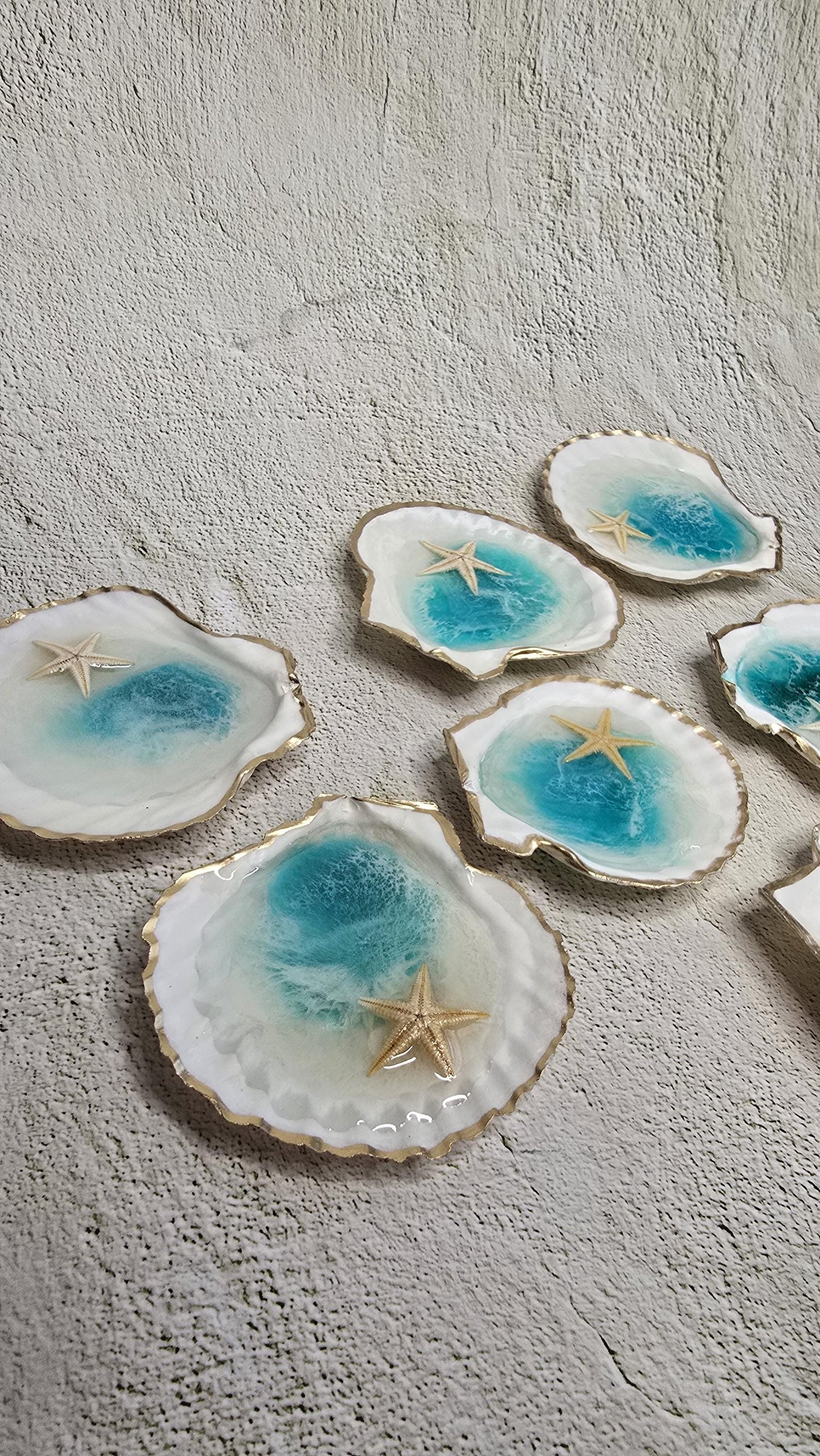 Epoxy Resin Ocean Shell Decor – Beach Coastal Ornament