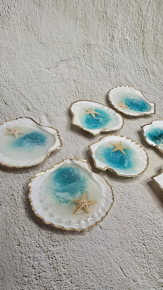 Epoxy Resin Ocean Shell Decor – Beach Coastal Ornament