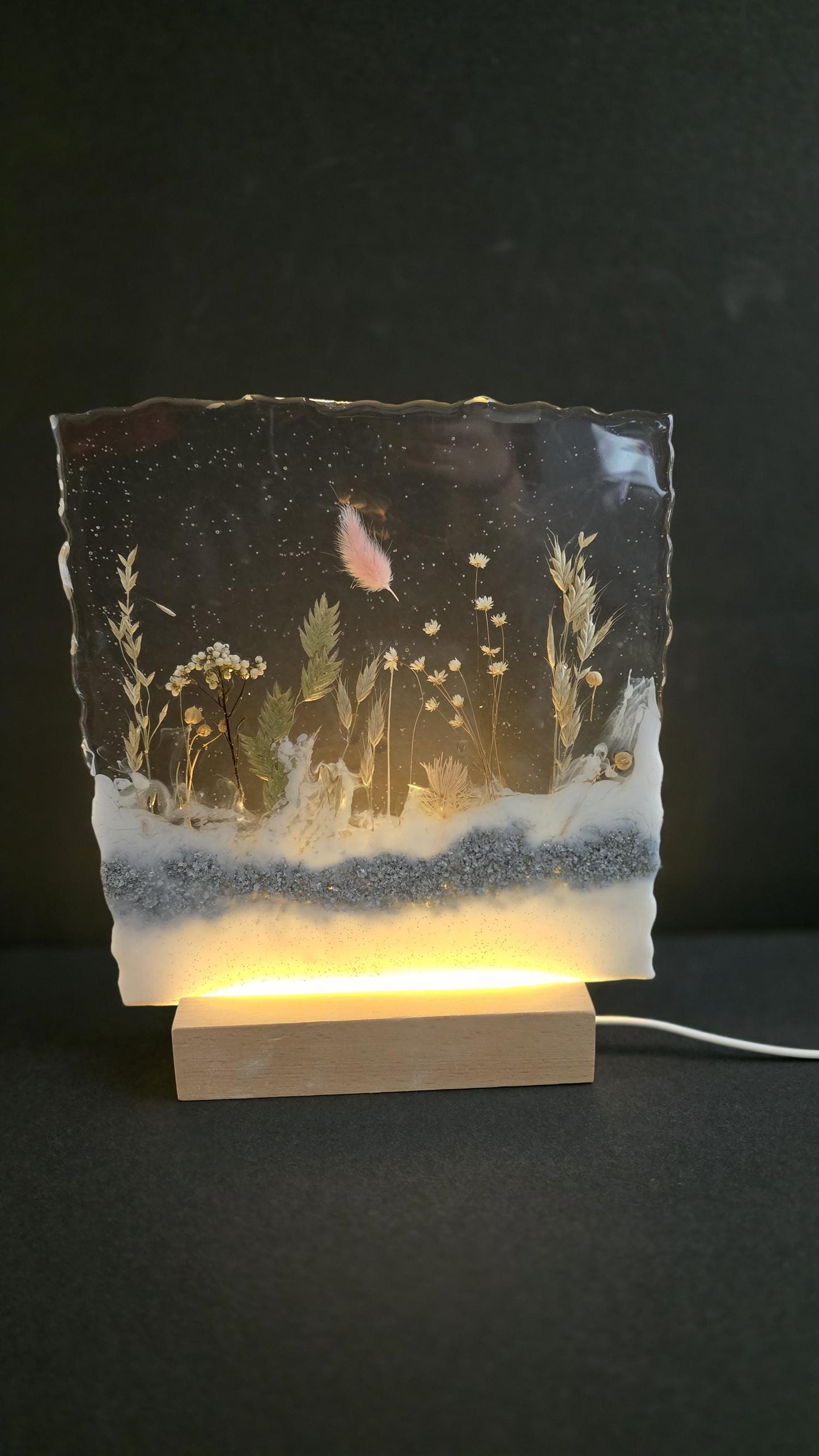 Square Night Light Silicone Mold: Epoxy Resin DIY Craft (8x8x0.6cm)