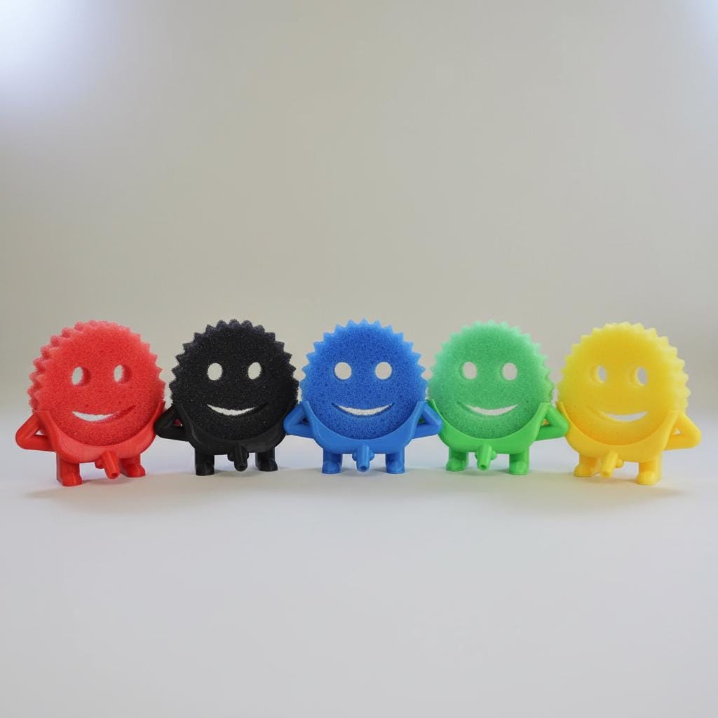 Funny Peeing Scrub Daddy Holder – 3D Printed Sink Organizer | Unique Kitchen Gift