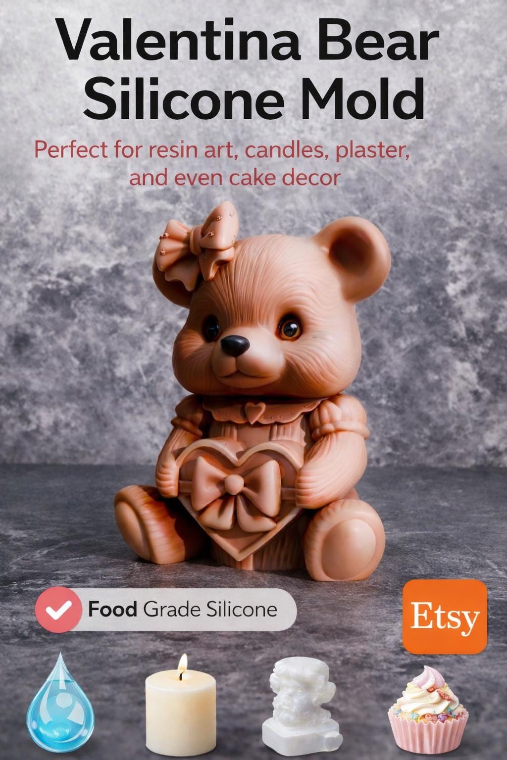 Valentina Bear Silicone Mold