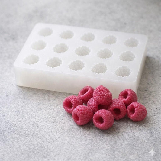 Raspberry Silicone Mold – 15 Cavity Berry Mold for Chocolate, Candy, Resin, Wax & Crafts