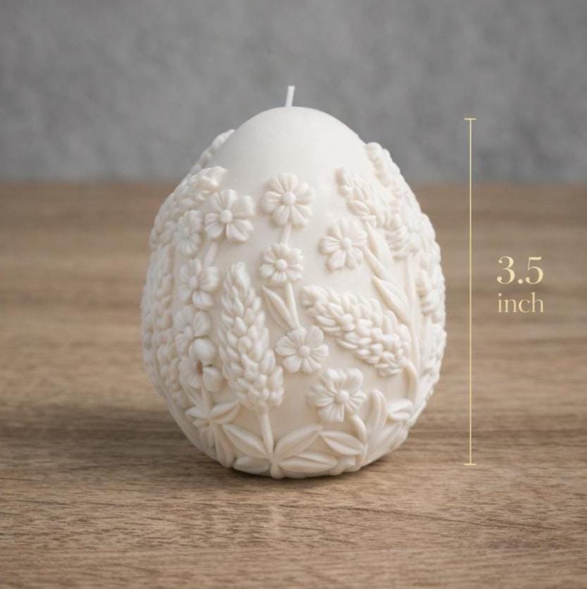 Easter Egg Silicone Mold Bunny Floral Candle Mold Soap Mold Spring Decor Mold DIY Resin Craft Mold Easter Basket Design
