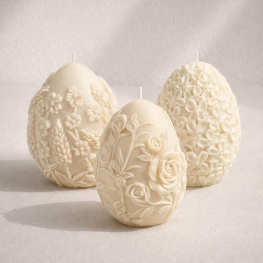 Easter Egg Silicone Mold Bunny Floral Candle Mold Soap Mold Spring Decor Mold DIY Resin Craft Mold Easter Basket Design