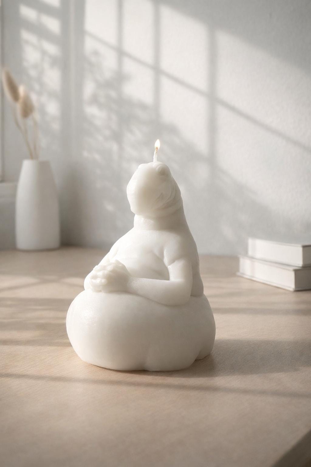 Meditation Figure Silicone Mold Homunculus Loxodontus aka Zhdun, Abstract Zen Yoga Candle Mold Spiritual Sculpture Resin Soap Plaster Craft